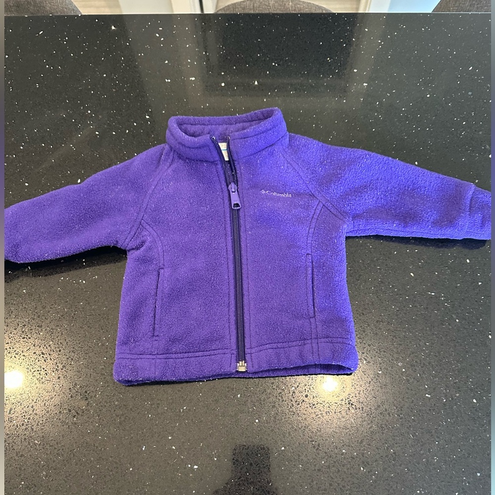 Purple Infant Columbia Fleece Jacket, 3-6 Months
